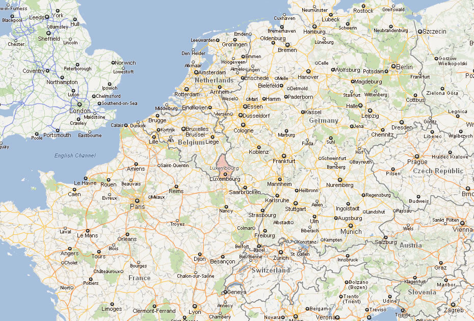 karte von luxemburg europa